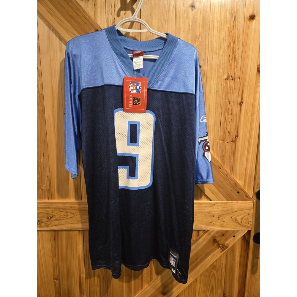 Tennessee Titans Steve Mcnair Football jersey Medium Reebok NFL Blue Nwt 9